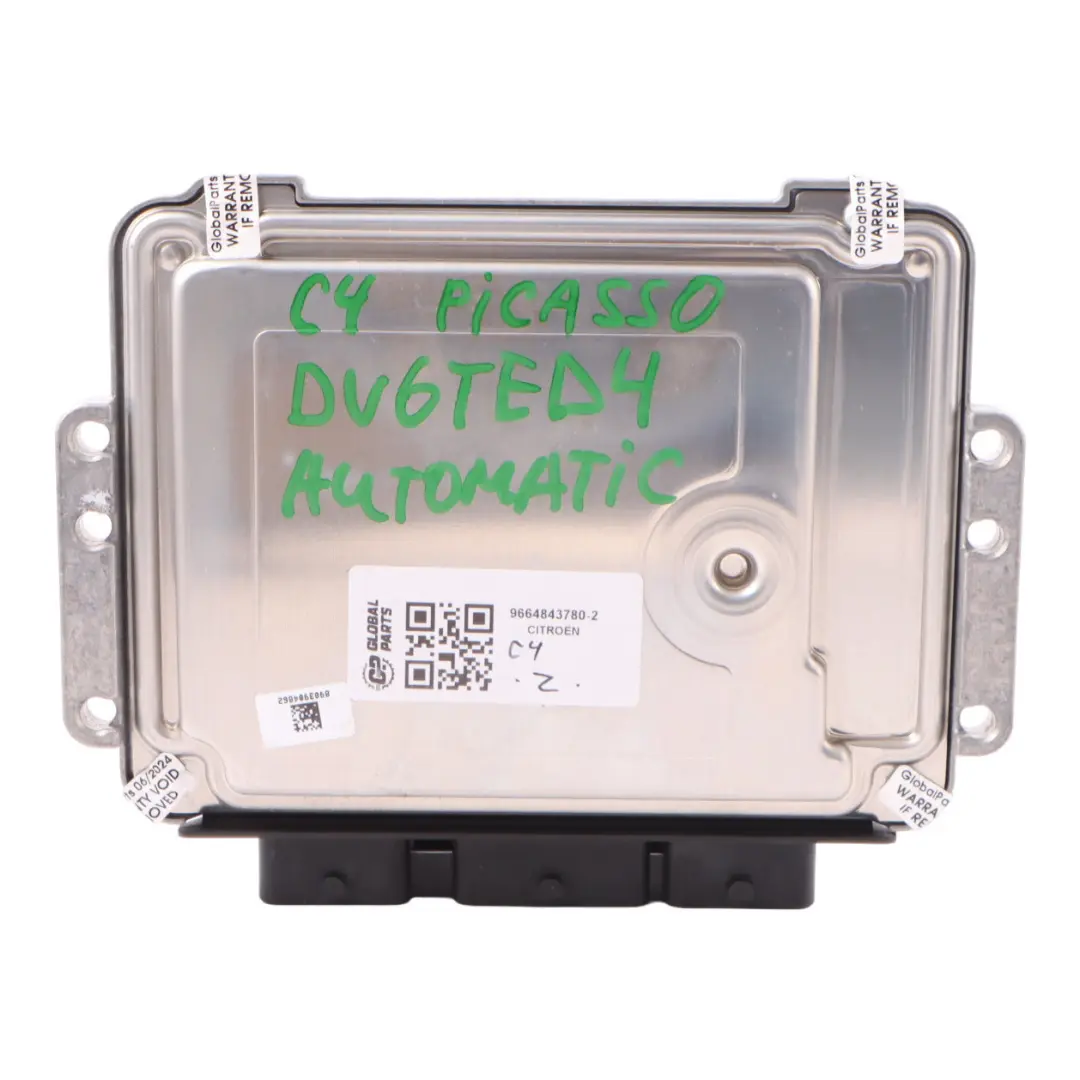  Citroen C4 Picasso 1.6 HDI 9HT Engine Control Unit ECU EDC 9664843780 Manual - SKU 9664843780-2 - Part number 9664843780-2