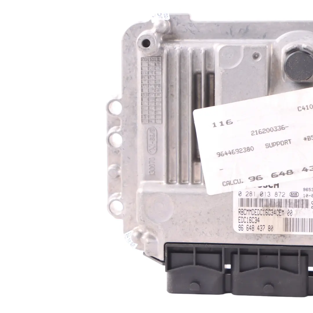 Citroen C4 Picasso 1.6 HDI 9HT Engine Control Unit ECU EDC Manual to with Part number 9664843780 Citroen C4 Picasso 1.6 HDI 9HT Engine Control Unit ECU EDC Manual - SKU 9664843780-2 - Part number 9664843780