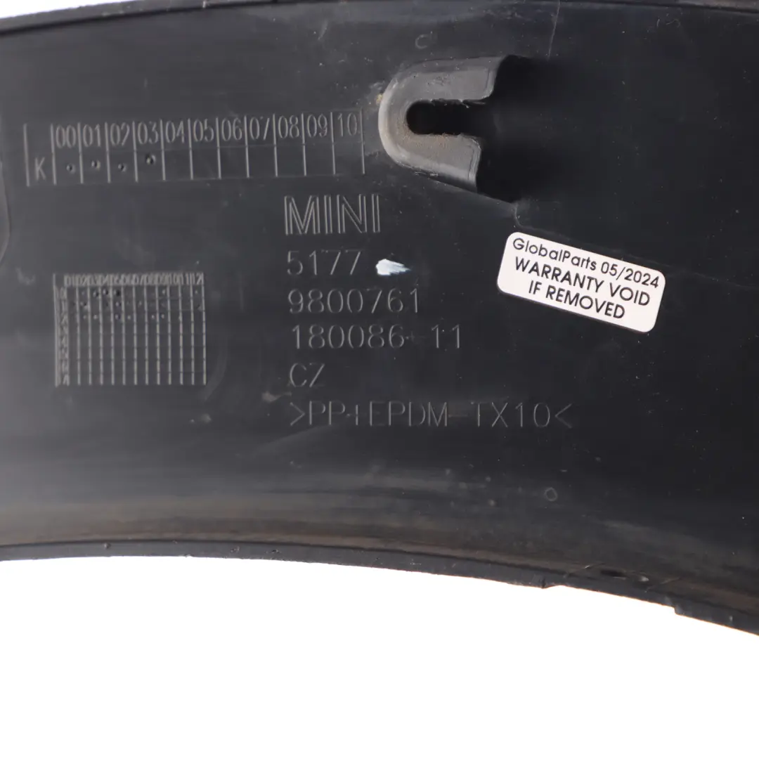 Mini Cooper R60 R61 Front Left N/S Wheel Housing Arch Cover - SKU 9800761-3 - Part number 9800761