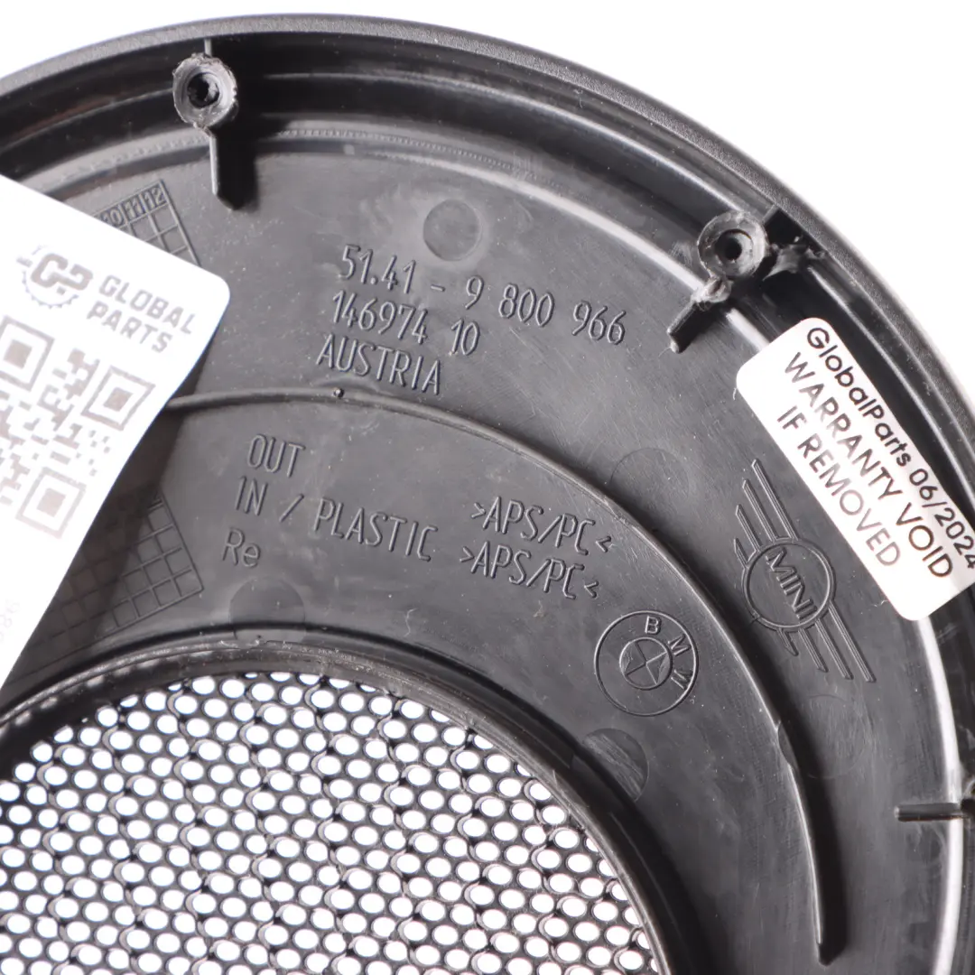 Loudspeaker Speaker Right O/S Door Trim Panel to Mini R60 Cover with Part number 9800966 Mini R60 Cover Loudspeaker Speaker Right O/S Door Trim Panel - SKU 9800966 - Part number 9800966