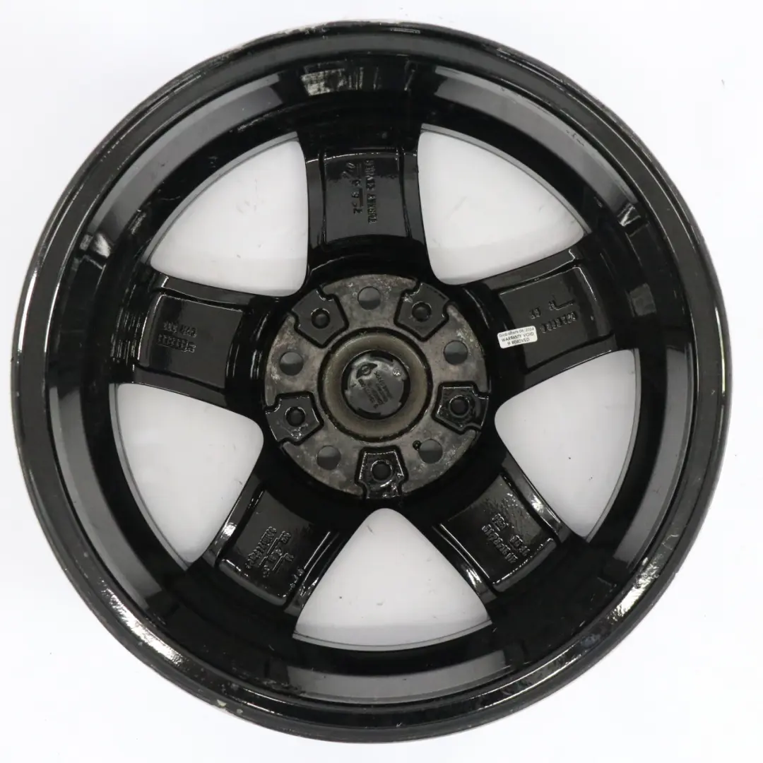 Mini Cooper R60 Wheel Black Alloy Rim 16" ET:46 6,5J 5-Star Single Spoke 124 - SKU 9803720-10 - Part number 9803720