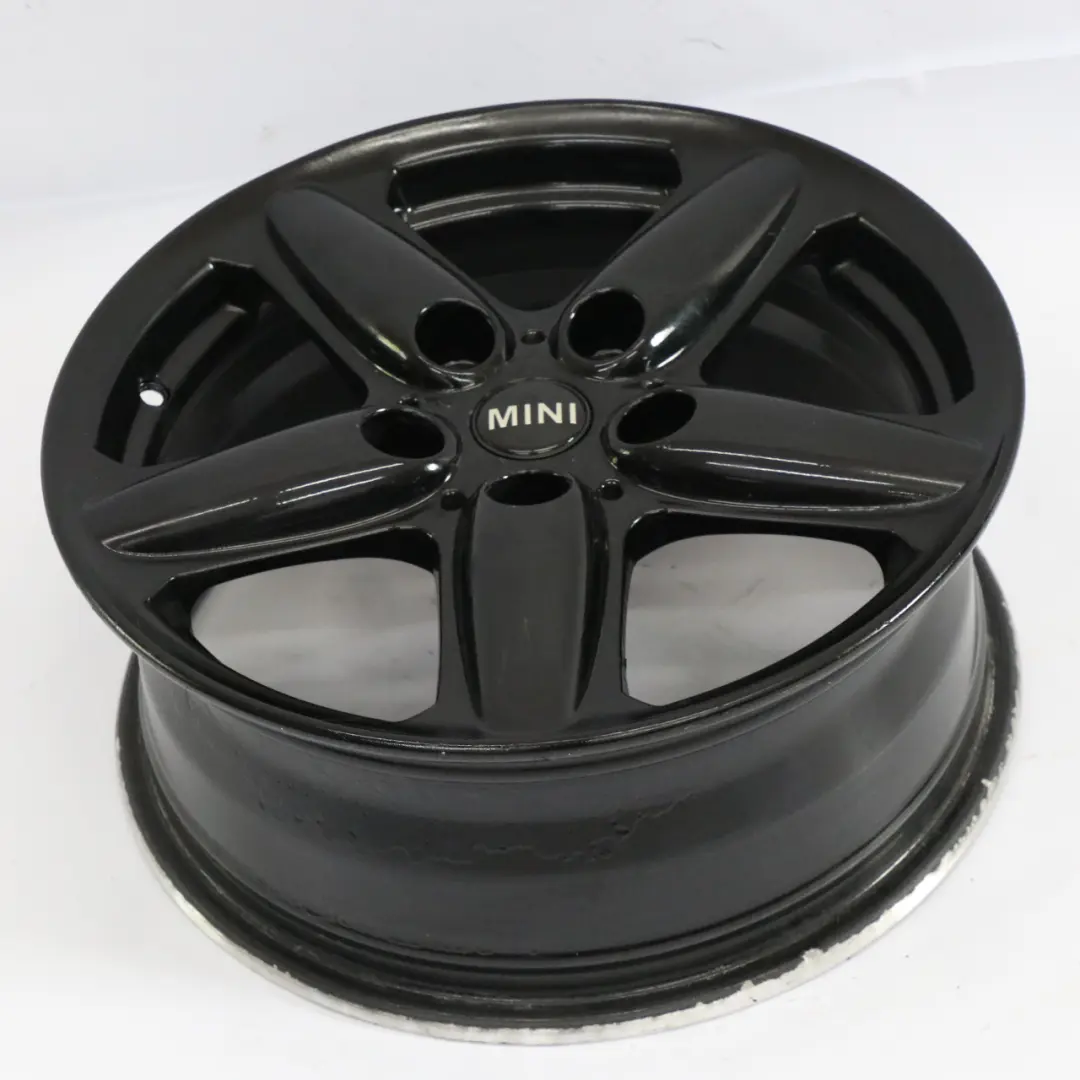Alloy Rim 16" ET:46 6,5J 5-Star Single Spoke 124 to Mini Cooper R60 Wheel Black with Part number 9803720 Mini Cooper R60 Wheel Black Alloy Rim 16" ET:46 6,5J 5-Star Single Spoke 124 - SKU 9803720-10 - Part number 9803720