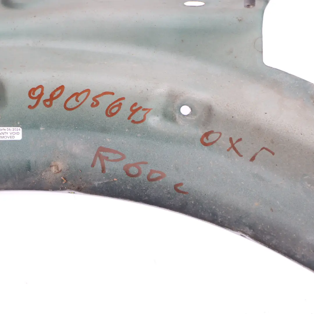 Side Panel Fender Front Left Wing N/S Oxfordgruen Green - B26 to Mini R60 R61 with Part number 9805643 Mini R60 R61 Side Panel Fender Front Left Wing N/S Oxfordgruen Green - B26 - SKU 9805643-OXF1 - Part number 9805643