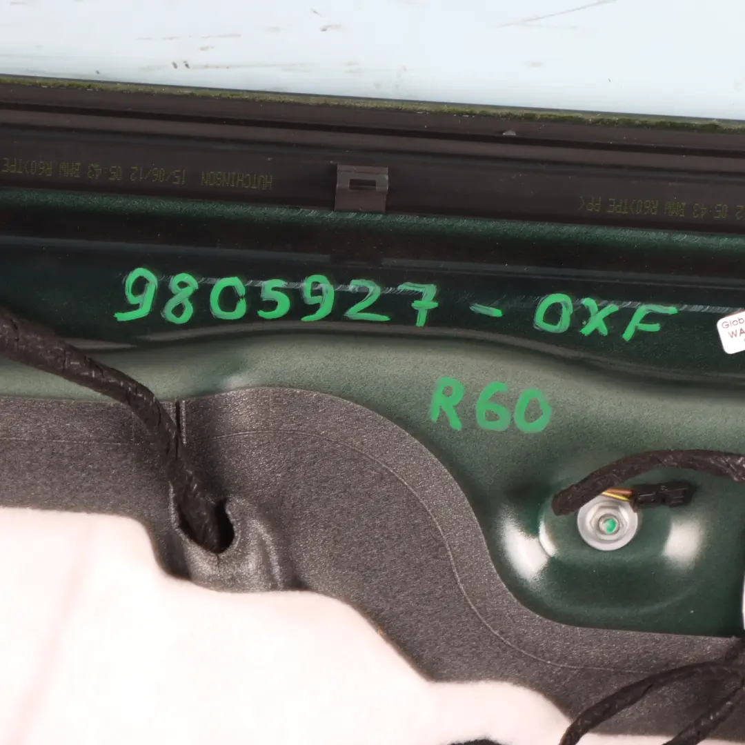 Door Front Left N/S Oxfordgruen III Green Metallic B26 to Mini Countryman R60 with Part number 9805927 Mini Countryman R60 Door Front Left N/S Oxfordgruen III Green Metallic B26 - SKU 9805927-OXF - Part number 9805927