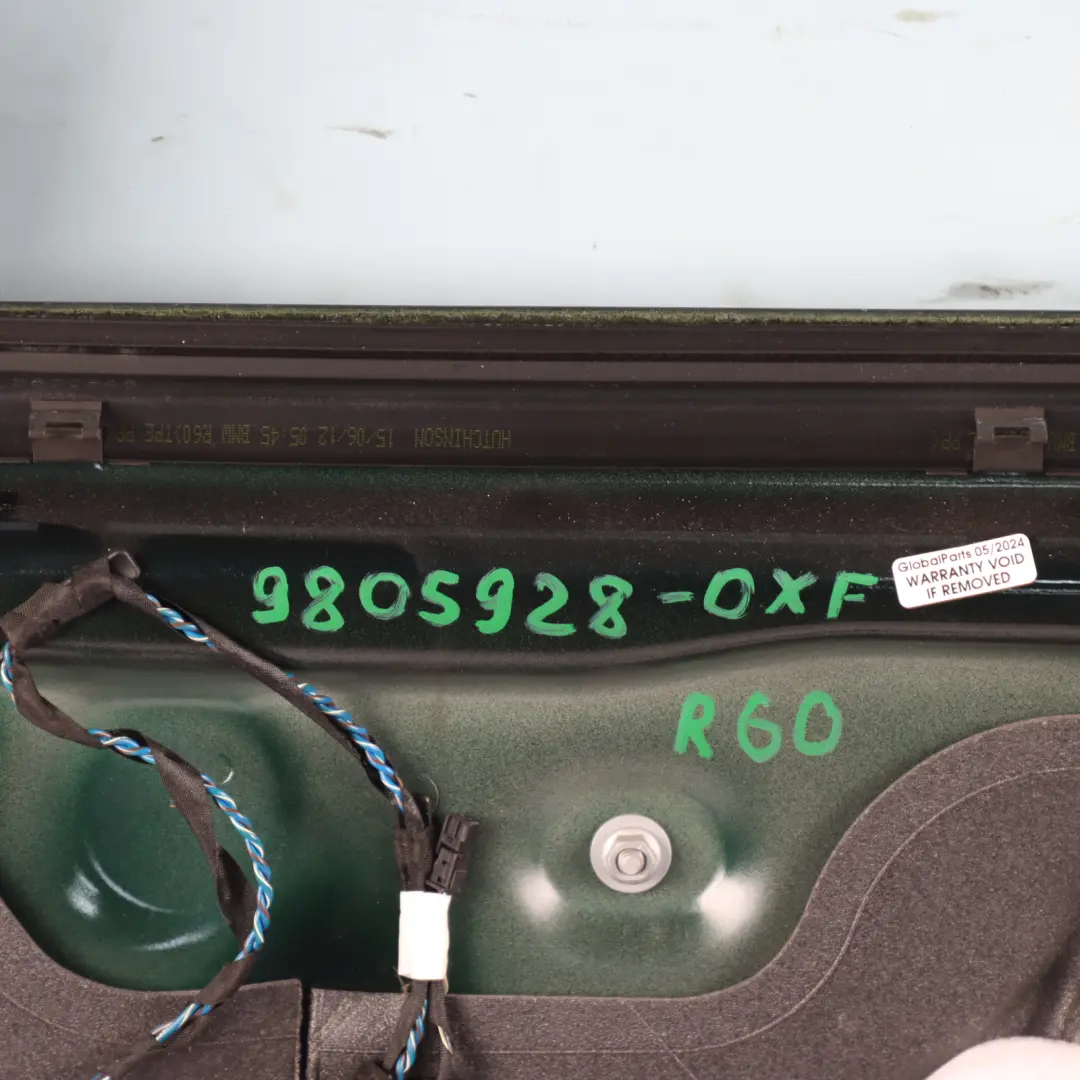 Door Front Right O/S Mini Countryman R60 Oxford Green Metallic - B26 to with Part number 9805928 Door Front Right O/S Mini Countryman R60 Oxford Green Metallic - B26 - SKU 9805928-OXF - Part number 9805928
