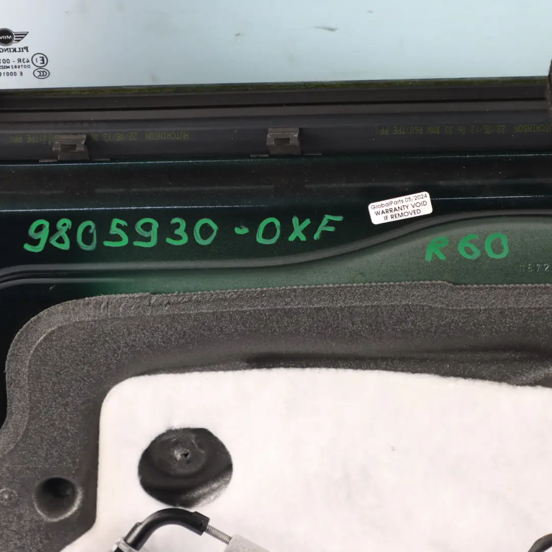 Door Rear Right O/S Oxfordgruen III Oxford Green B26 to BMW Mini Countryman R60 with Part number 9805930 BMW Mini Countryman R60 Door Rear Right O/S Oxfordgruen III Oxford Green B26 - SKU 9805930-OXF - Part number 9805930