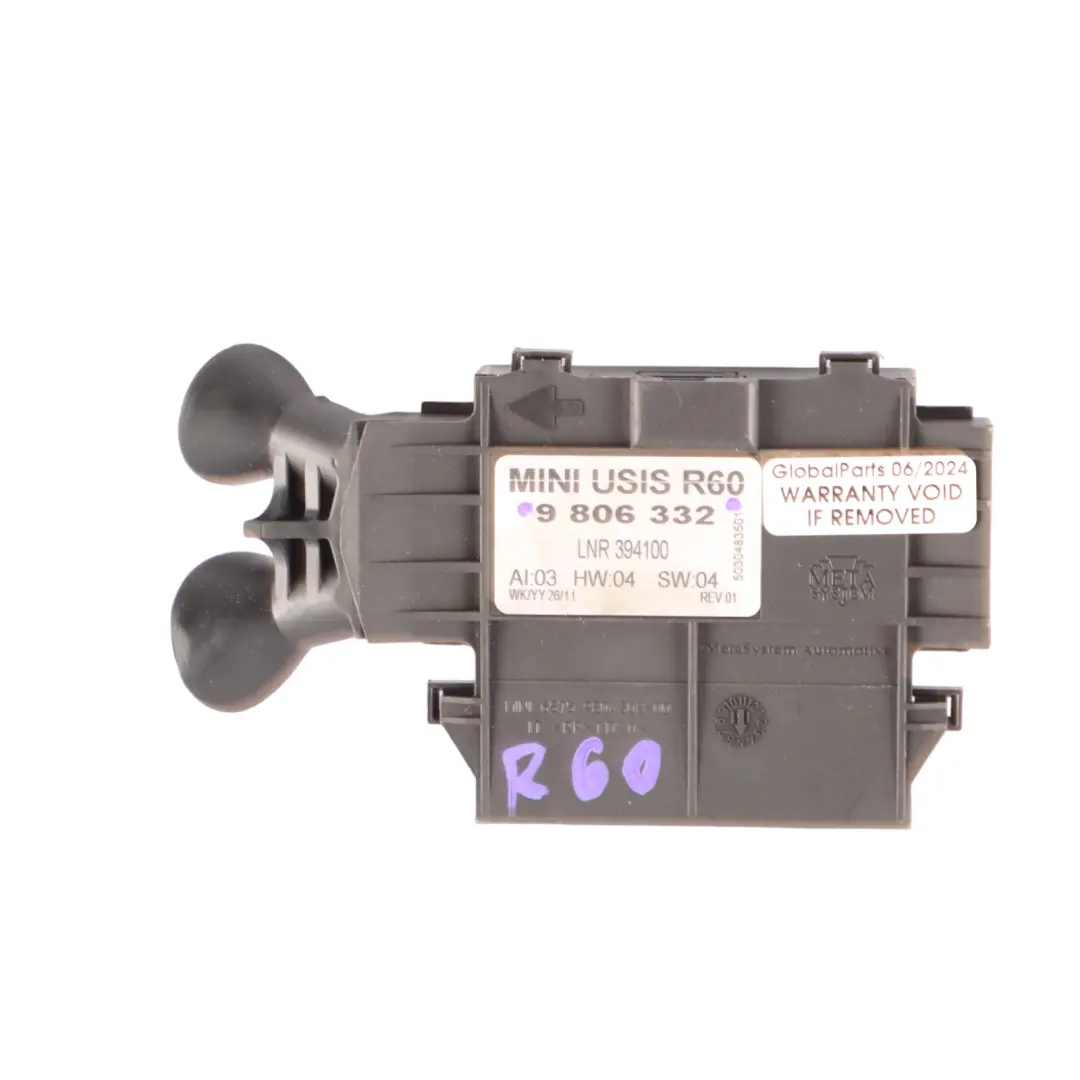 Capteur systeme d'alarme module ultrasonique pour Mini Countryman R60 R61 à propos du numéro de pièce 9806332 Mini Countryman R60 R61 Capteur systeme d'alarme module ultrasonique - SKU 9806332 - Numéro de pièce 9806332