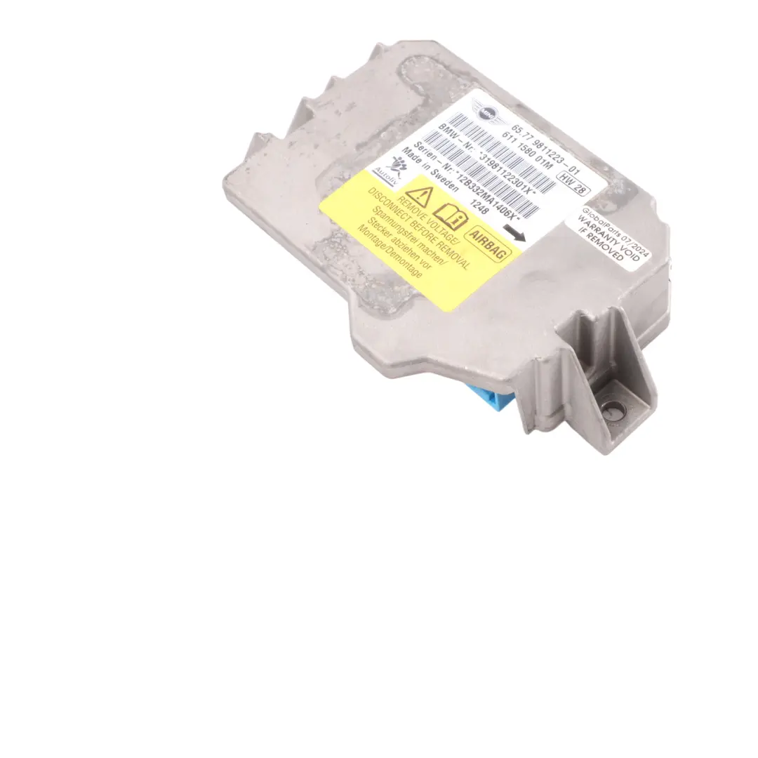R57N LCI Airbag ECU Control Unit Module to Mini Cooper S Cabrio R57 with Part number 9811223 Mini Cooper S Cabrio R57 R57N LCI Airbag ECU Control Unit Module - SKU 9811223 - Part number 9811223