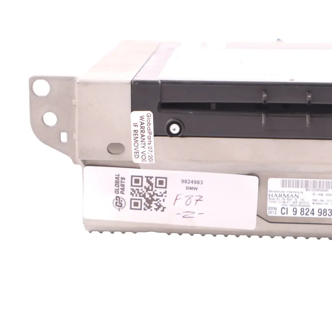 Radio CD Player Navigation High Head Unit to BMW F20 F30 F87 M2 LCI with Part number 9824983 BMW F20 F30 F87 M2 LCI Radio CD Player Navigation High Head Unit - SKU 9824983 - Part number 9824983