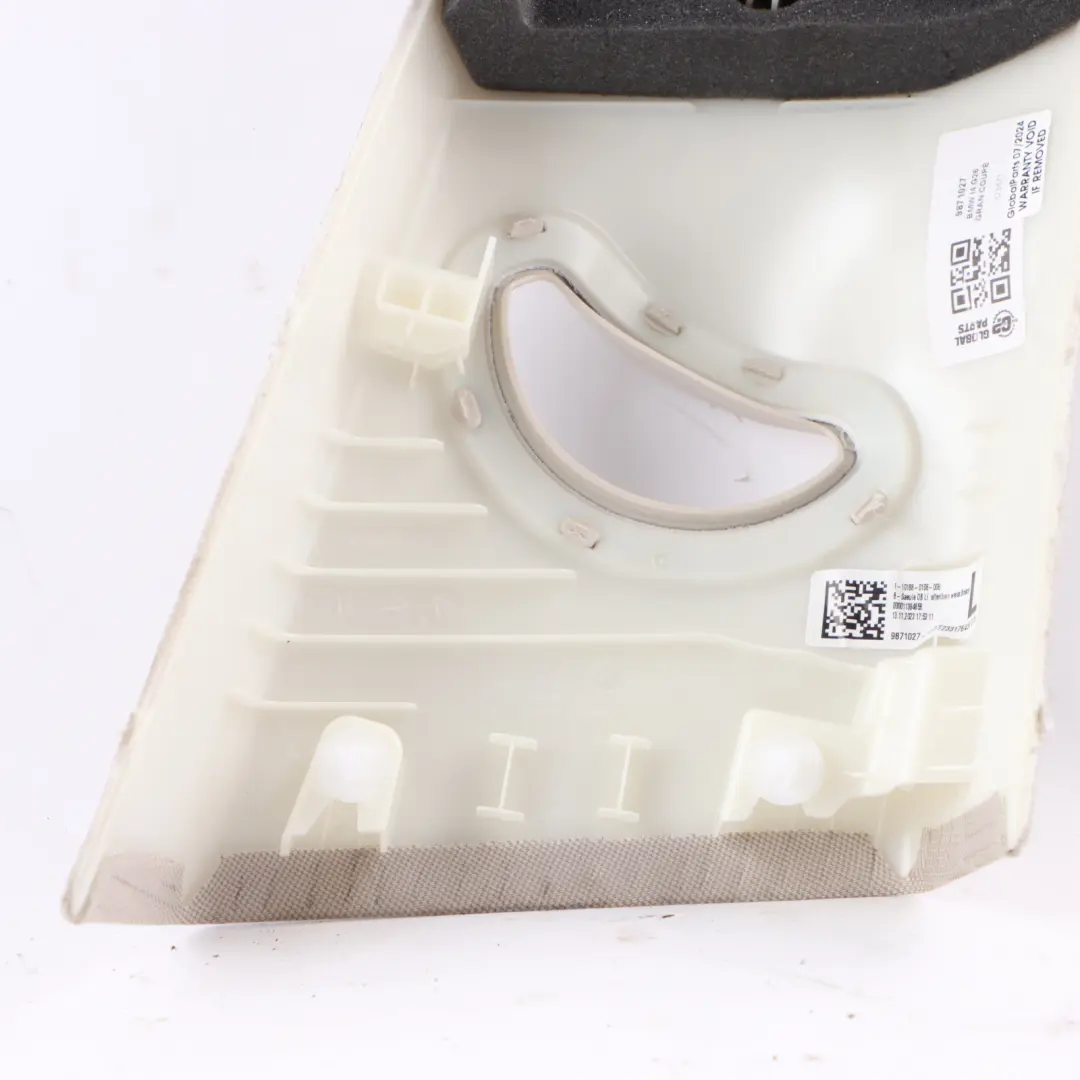 Column D Top Pillar Rear Left N/S Panel Elfenbein Weiss to BMW G26 Cover with Part number 9871027 BMW G26 Cover Column D Top Pillar Rear Left N/S Panel Elfenbein Weiss - SKU 9871027 - Part number 9871027