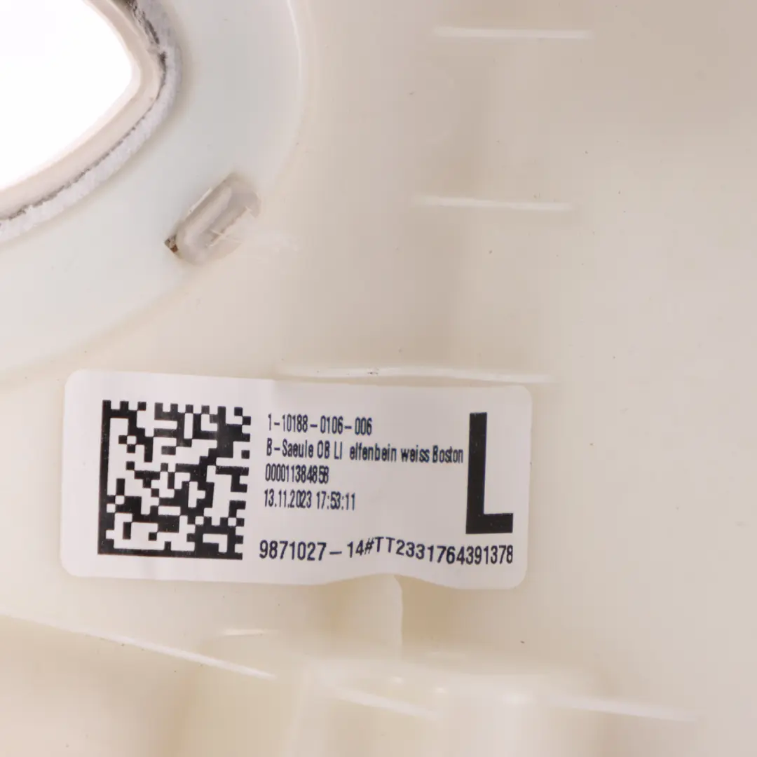 Column D Top Pillar Rear Left N/S Panel Elfenbein Weiss to BMW G26 Cover with Part number 9871027 BMW G26 Cover Column D Top Pillar Rear Left N/S Panel Elfenbein Weiss - SKU 9871027 - Part number 9871027