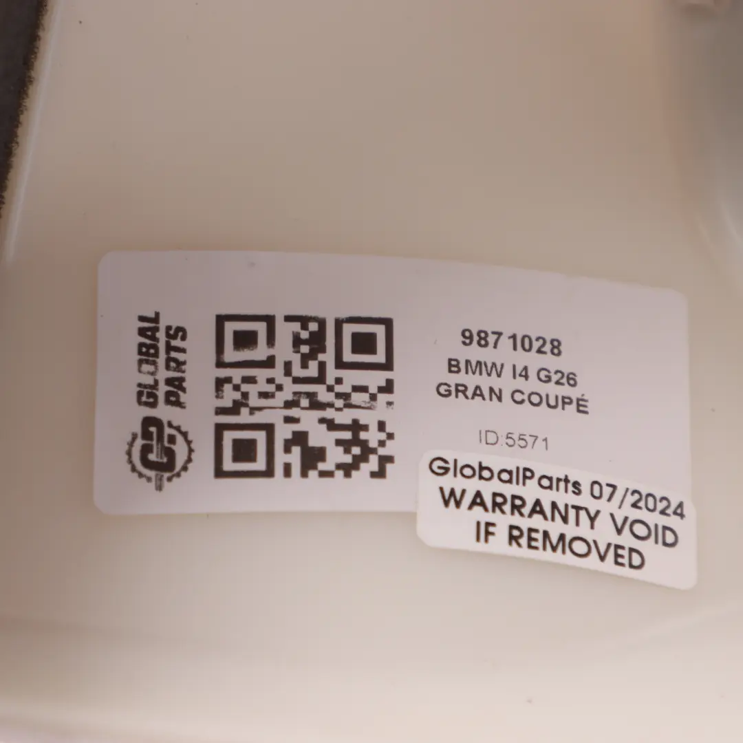 Column D Top Pillar Rear Right O/S Panel Elfenbein Weiss to BMW G26 Cover with Part number 9871028 BMW G26 Cover Column D Top Pillar Rear Right O/S Panel Elfenbein Weiss - SKU 9871028 - Part number 9871028