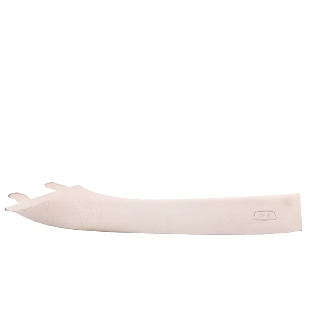 Moldura Columna Pilar A Cubierta Panel Izquierdo Marfil Blanco para BMW G26 con número de pieza 9871031 BMW G26 Moldura Columna Pilar A Cubierta Panel Izquierdo Marfil Blanco - SKU 9871031 - Número de pieza 9871031