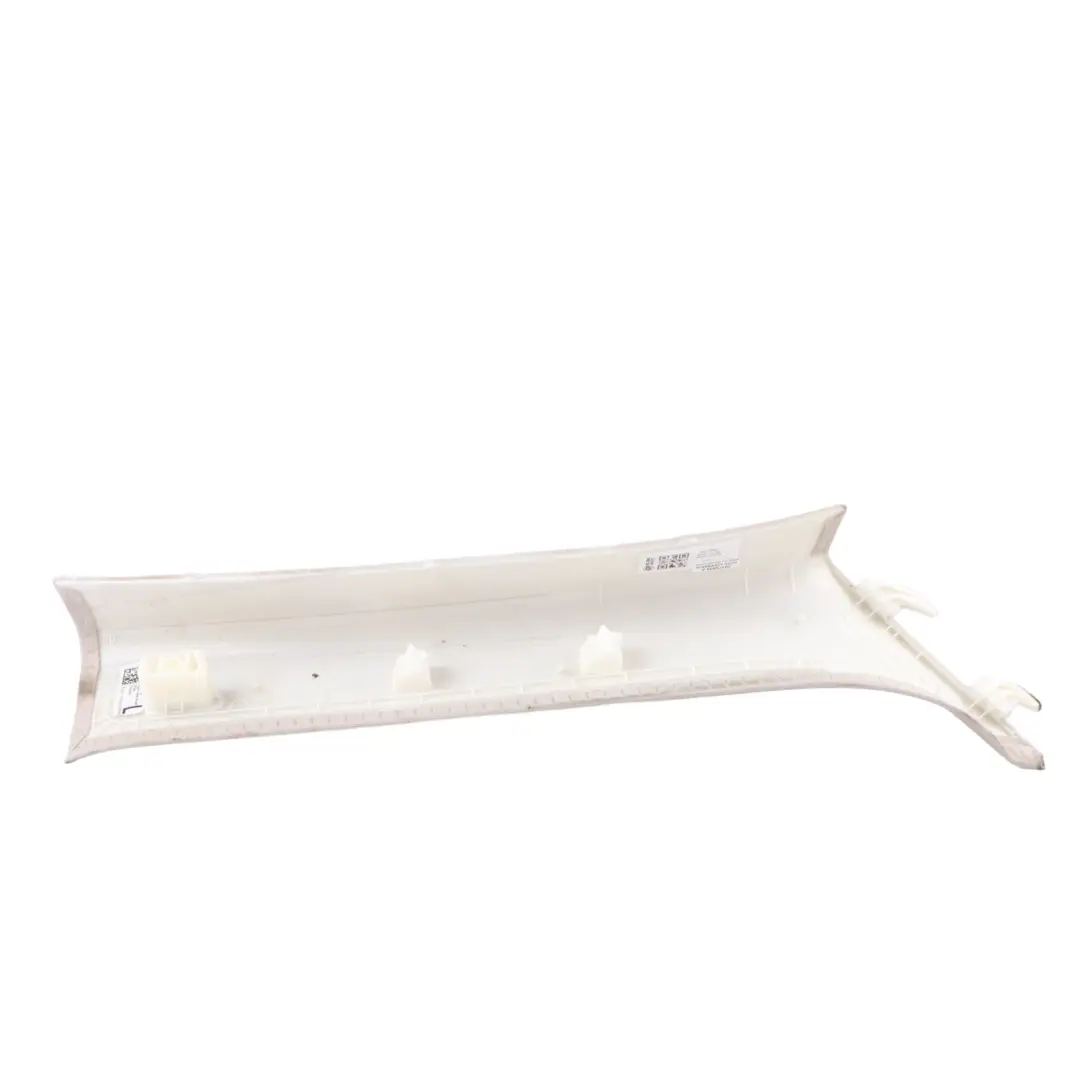 A-Pillar Column Trim Cover Panel Left N/S Elfenbein Weiss to BMW G26 with Part number 9871031 BMW G26 A-Pillar Column Trim Cover Panel Left N/S Elfenbein Weiss - SKU 9871031 - Part number 9871031