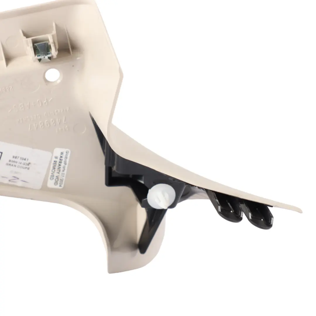 Boot Trunk Trim Cover Side Panel Left N/S Elfenbein Weiss 7489847 to BMW G26 with Part number 9871041 BMW G26 Boot Trunk Trim Cover Side Panel Left N/S Elfenbein Weiss 7489847 - SKU 9871041 - Part number 9871041