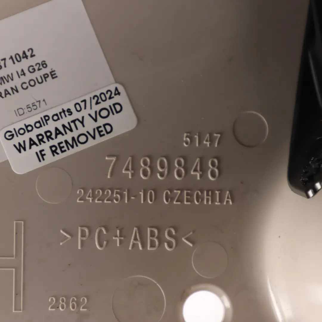 Boot Trunk Trim Cover Side Panel Right O/S Elfenbein Weiss 7489848 to BMW G26 with Part number 9871042 BMW G26 Boot Trunk Trim Cover Side Panel Right O/S Elfenbein Weiss 7489848 - SKU 9871042 7489848 - Part number 9871042