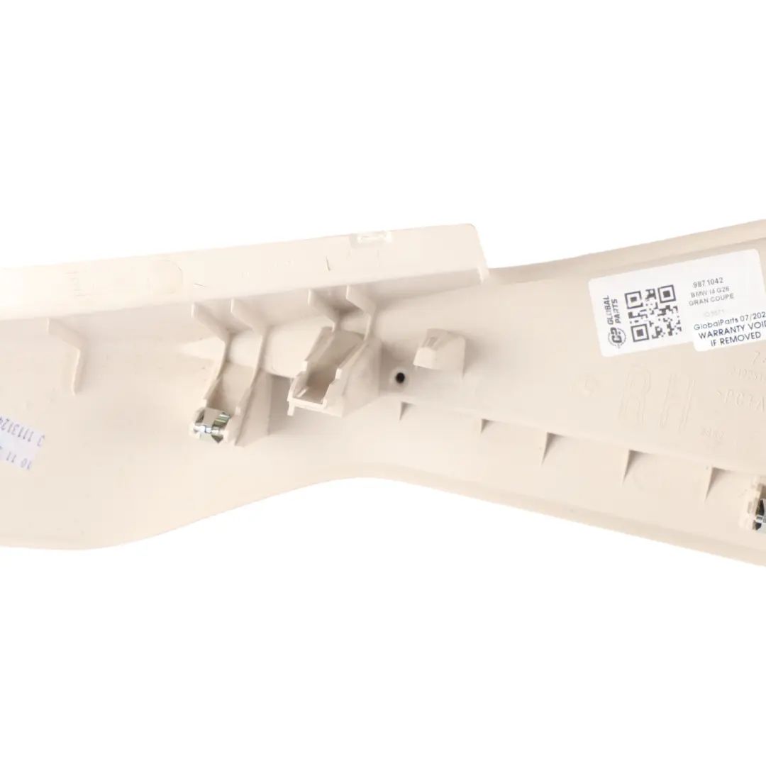 Boot Trunk Trim Cover Side Panel Right O/S Elfenbein Weiss 7489848 to BMW G26 with Part number 9871042 BMW G26 Boot Trunk Trim Cover Side Panel Right O/S Elfenbein Weiss 7489848 - SKU 9871042 7489848 - Part number 9871042
