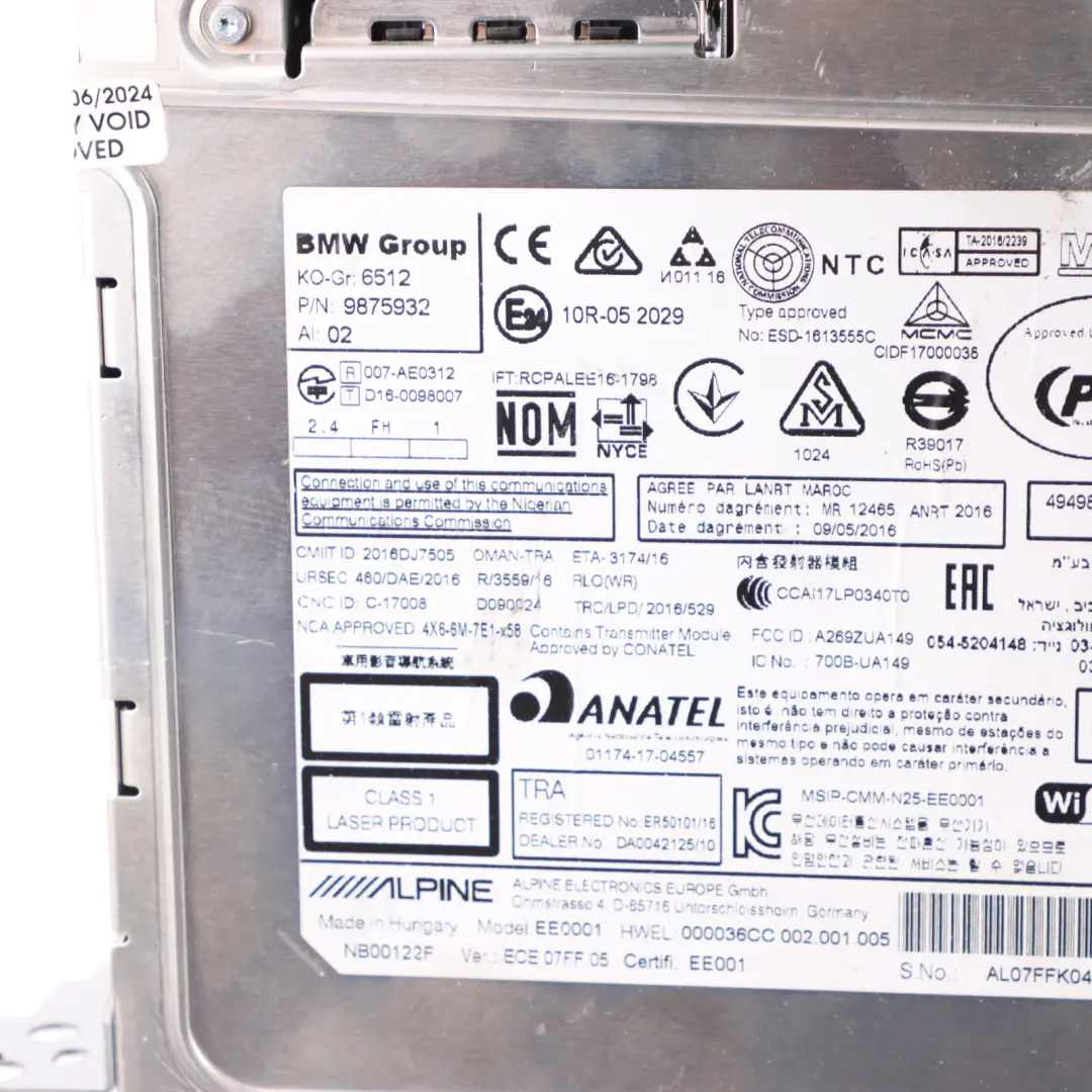 Head Unit Mini F56 BMW F21 LCI Radio Media Player Basic Navigation 2 ECE to with Part number 9875932 Head Unit Mini F56 BMW F21 LCI Radio Media Player Basic Navigation 2 ECE - SKU 9875932 - Part number 9875932