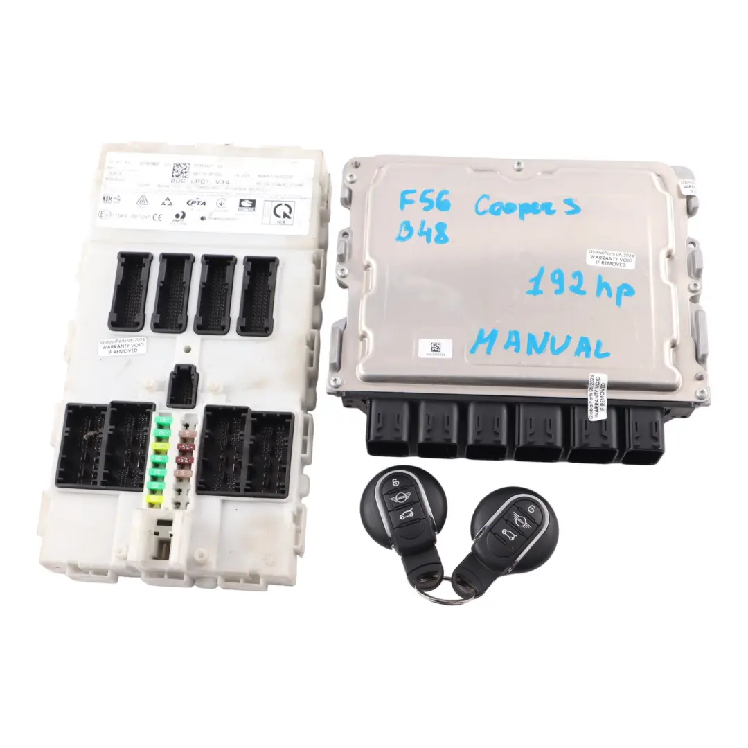 B48C 192HP Petrol Engine ECU Kit DME BDC + Keys to Mini Cooper S F55 F56 with Part number 9897880 Mini Cooper S F55 F56 B48C 192HP Petrol Engine ECU Kit DME BDC + Keys - SKU 9897880-4 - Part number 9897880