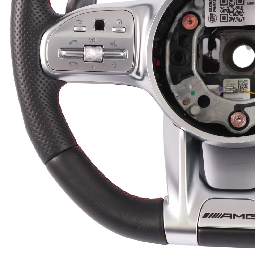 Volante Mercedes W213 C238 AMG Nero Pelle Paddle Filo Rosso per il Cambio - SKU A0004608513 - Numero di parte A0004608513
