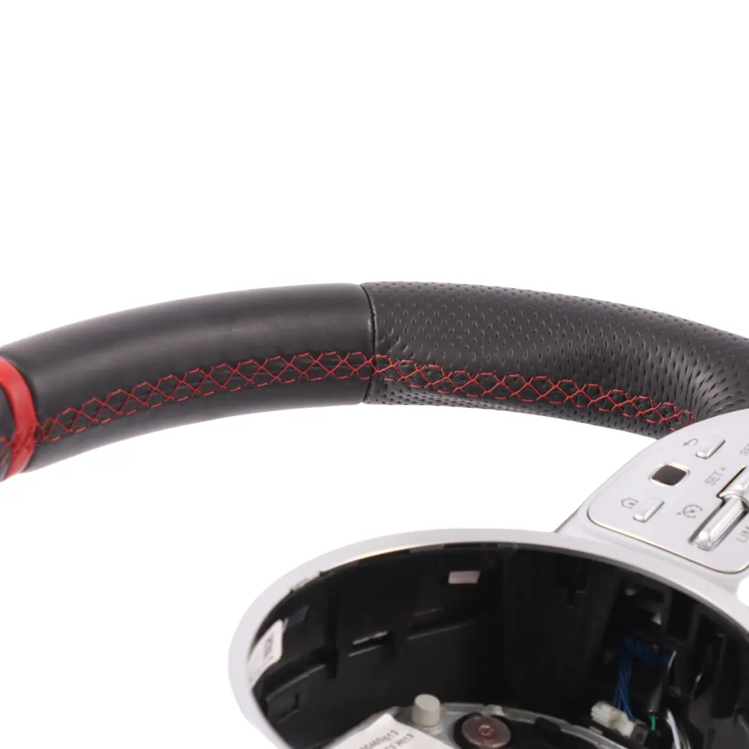  Lenkrad Mercedes W213 C238 AMG Schwarz Leder Schal Twippen Rote Fäden - SKU A0004608513 - Teilenummer A0004608513