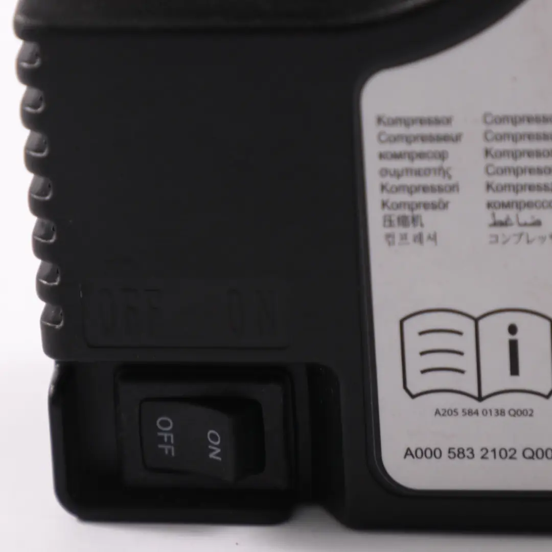 Reifenfüller Mercedes W205 W463 Notfall-Reifenluftkompressor für mit Teilenummer A0005832102 Reifenfüller Mercedes W205 W463 Notfall-Reifenluftkompressor - SKU A0005832102 - Teilenummer A0005832102