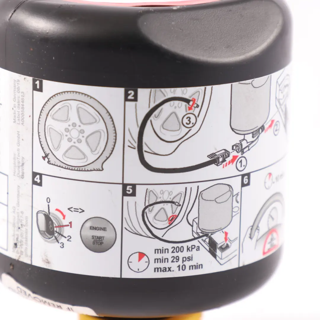 Botella de Sellador de Neumáticos Kit de Emergencia para Mercedes W177 con número de pieza A0005836603 Mercedes W177 Botella de Sellador de Neumáticos Kit de Emergencia - SKU A0005836603-1 SET - Número de pieza A0005836603