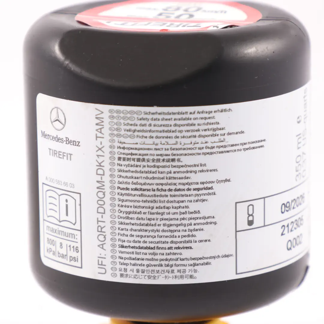 Mercedes W177 Bottiglia di sigillante per pneumatici Kit emergenza - SKU A0005836603-1 SET - Numero di parte A0005836603