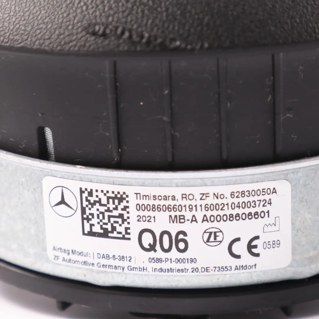  Mercede C118 W177 Steering Wheel Trim Driver's Air Module SRS - SKU A0008606601 - Part number A0008606601