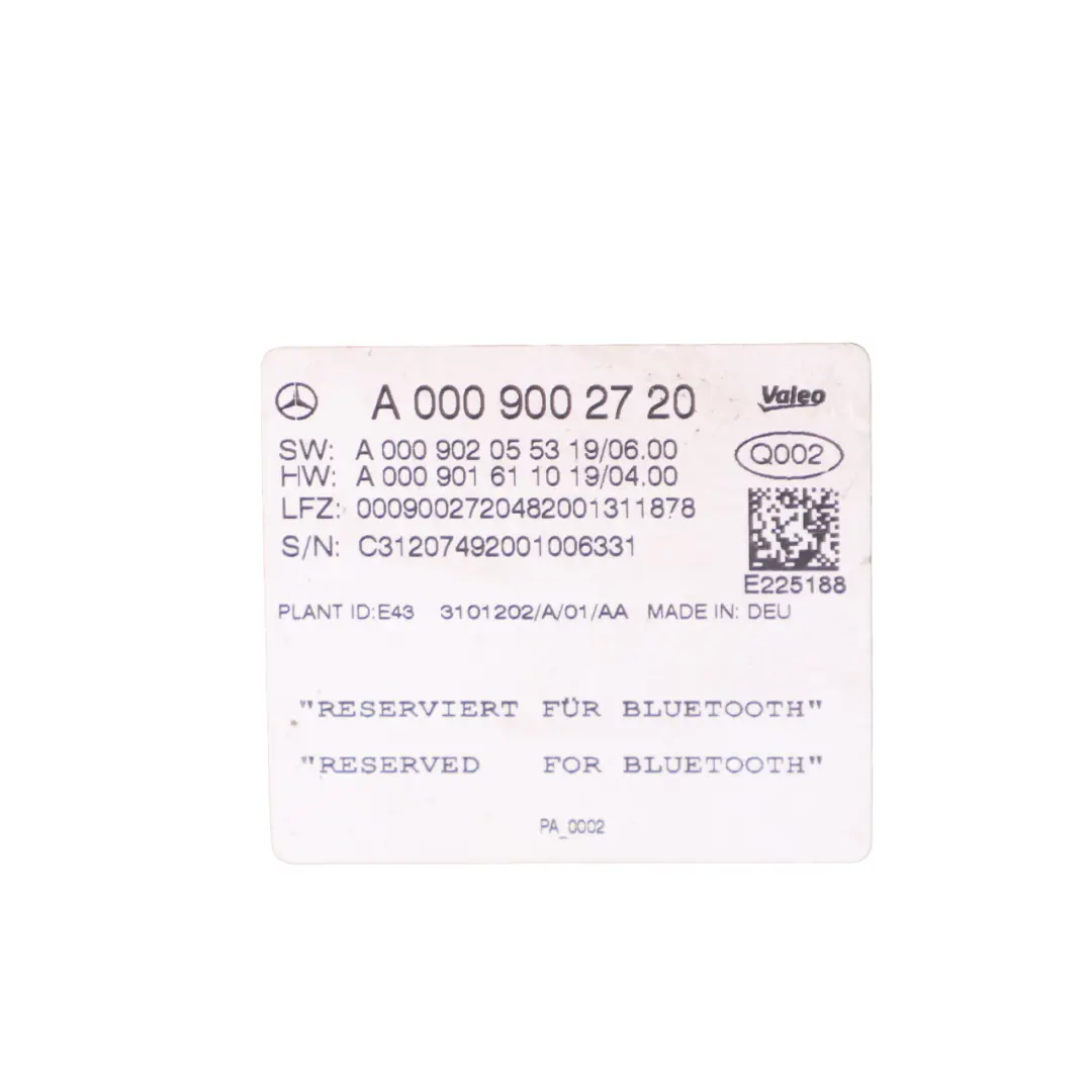 Mercedes Sprinter W907 Parksteuergerät Modul Sensor Parktronic - SKU A0009002720 - Teilenummer A0009002720