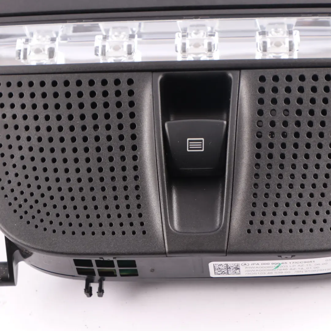 Interior Light Mercedes W213 W238 W463 Roof Lamp Control Panel Black to with Part number A0009006517 Interior Light Mercedes W213 W238 W463 Roof Lamp Control Panel Black - SKU A0009006517 - Part number A0009006517