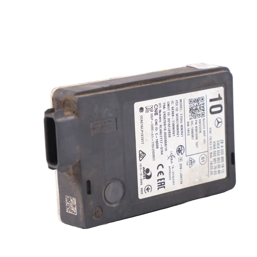 Sensore radar angolo cieco posteriore sinistro destro Mercedes W213 - SKU A0009051812 - Numero di parte A0009050210