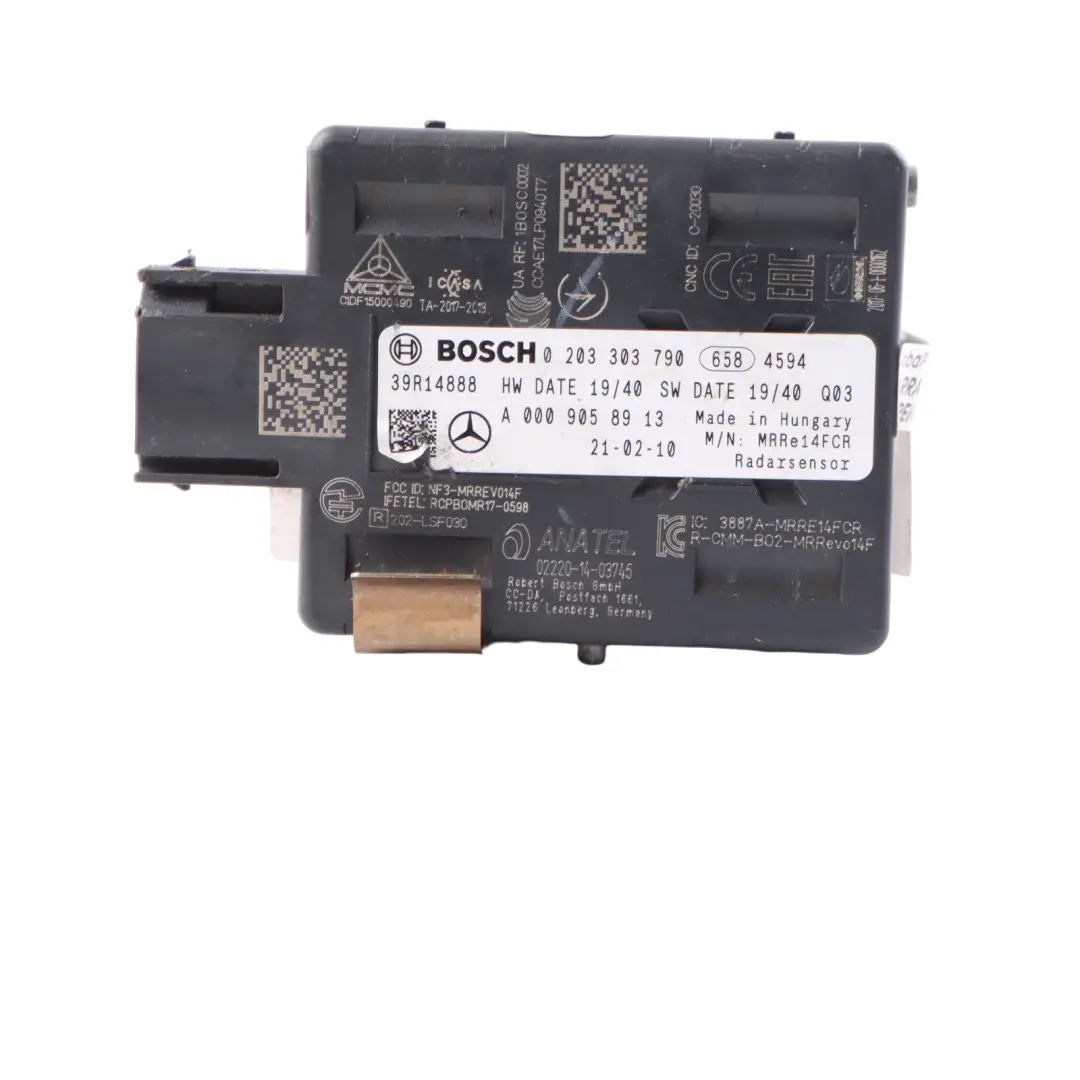 Radar Distance Sensor Mercedes W177 W205 Cruise distronic Unit to with Part number A0009058913 Radar Distance Sensor Mercedes W177 W205 Cruise distronic Unit - SKU A0009058913 - Part number A0009058913