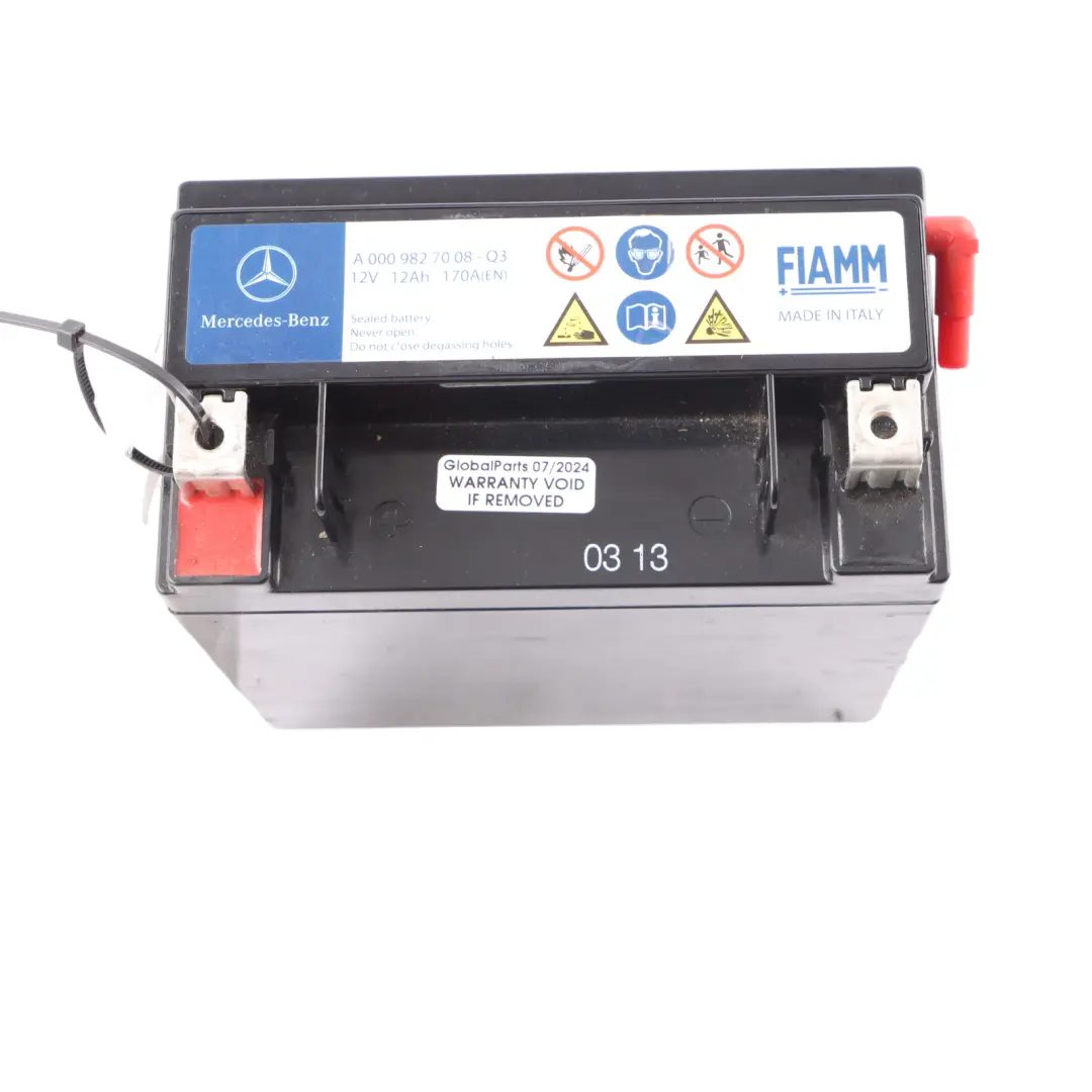 Batteria supplementare ausiliaria generatore Mercedes W204 W212 W222 - SKU A0009827008 - Numero di parte A0009827008