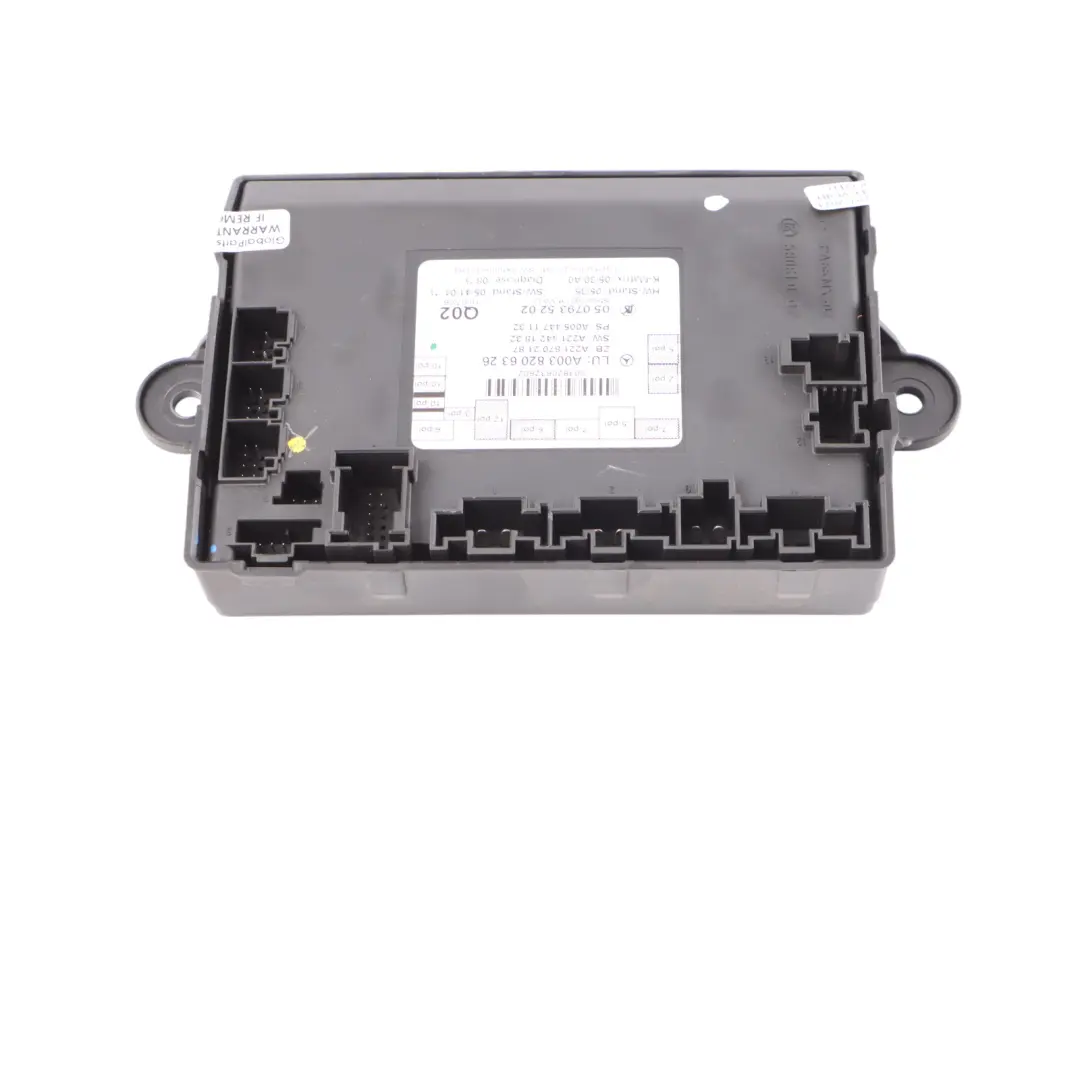 Door Module Porte Avant Gauche Control Module pour Mercedes W221 à propos du numéro de pièce A0038206326 Mercedes W221 Door Module Porte Avant Gauche Control Module - SKU A0038206326 - Numéro de pièce A0038206326