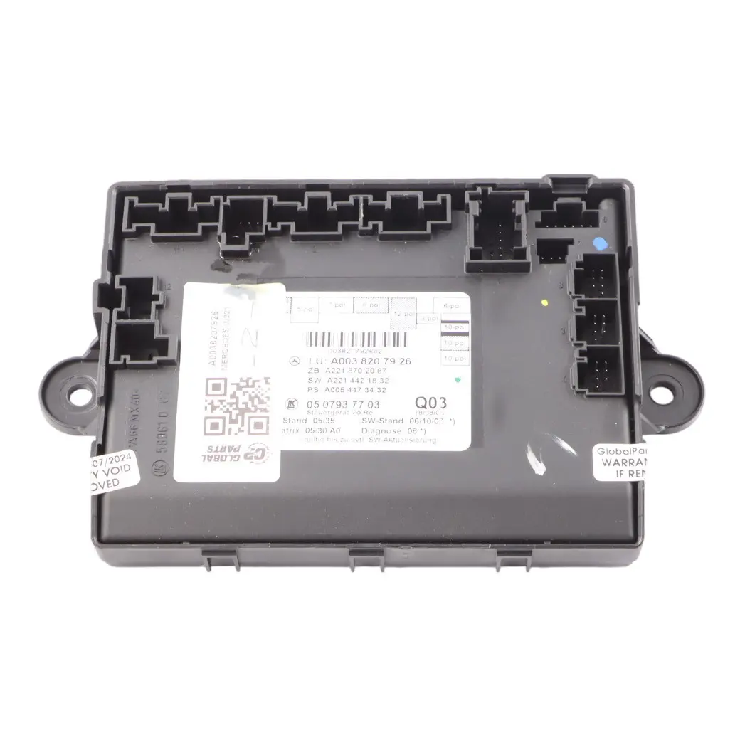 Moduł Sterownik Drzwi do Mercedes W221 o numerze A0038207926 Mercedes W221 Moduł Sterownik Drzwi - SKU A0038207926 - Numer Części A0038207926