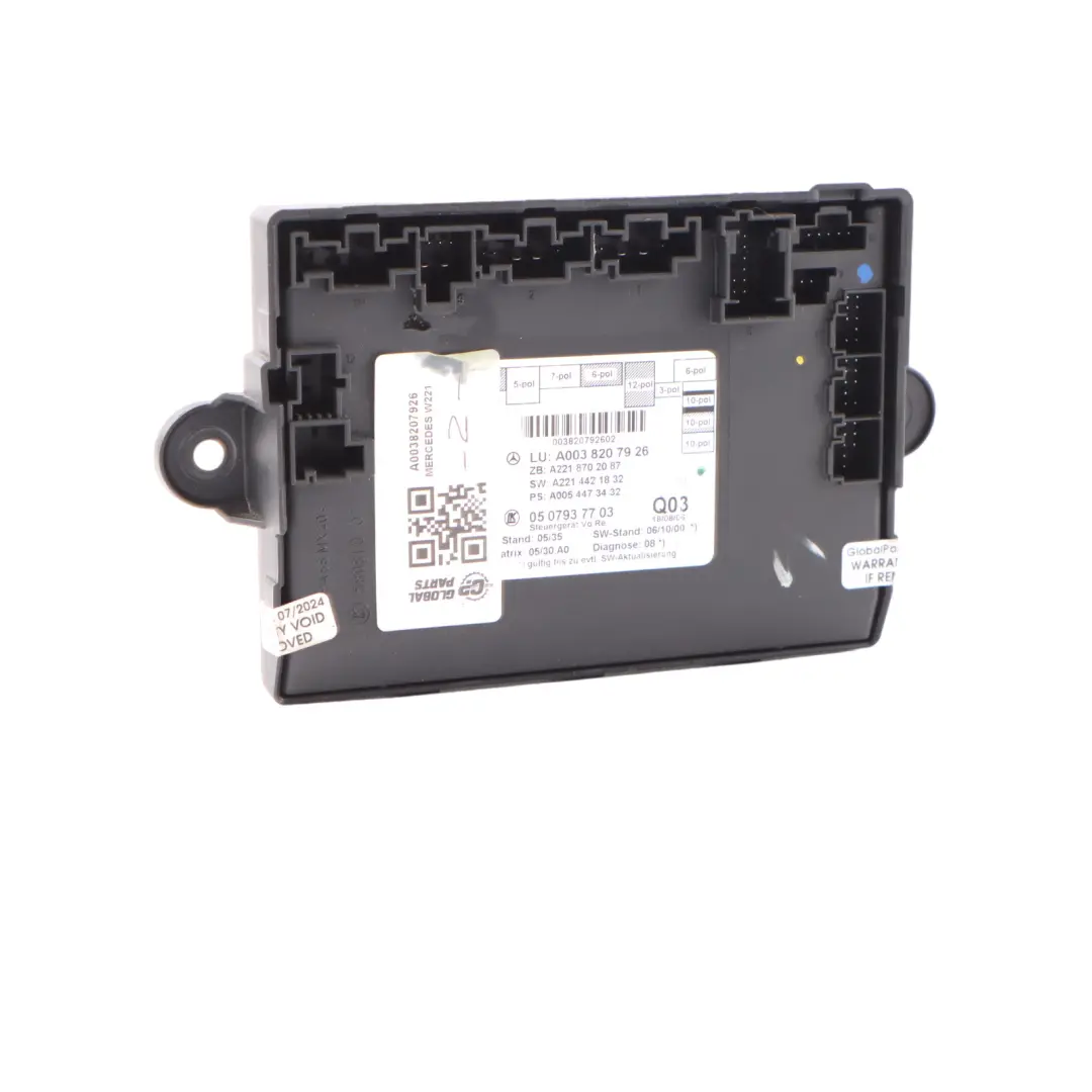 Modulo Porta Mercedes W221 Modulo Unità Di Controllo Porta per con numero di parte A0038207926 Modulo Porta Mercedes W221 Modulo Unità Di Controllo Porta - SKU A0038207926 - Numero di parte A0038207926