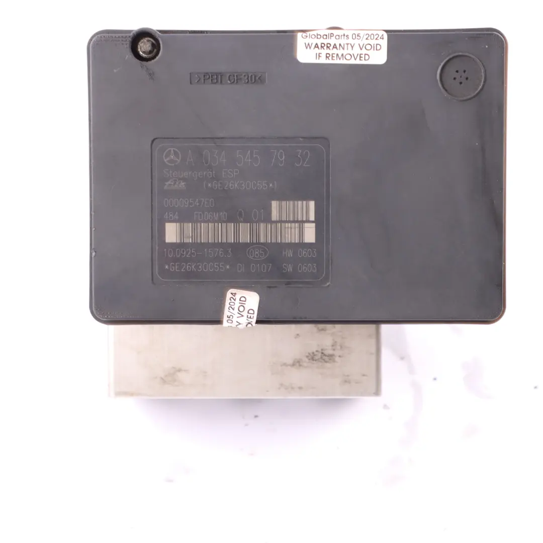 Mercedes W203 Pompe de frein ABS ESP Unité de A0345457932 - SKU A0054314312-1 - Numéro de pièce A0054314312