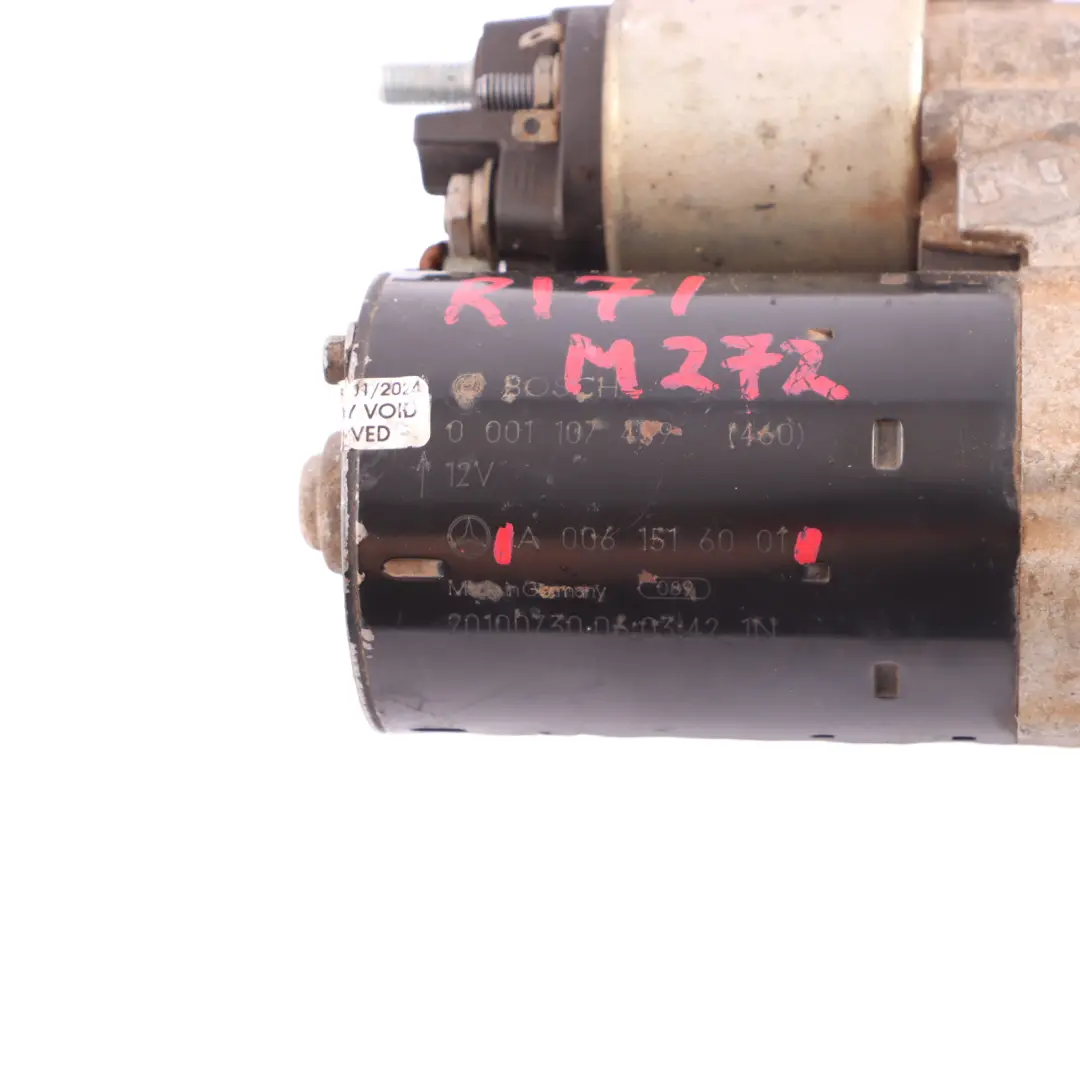 Starter Motor Mercedes R171 W204 W212 M272 Engine Petrol Bosch  - SKU A0061516001 - Part number A0061516001