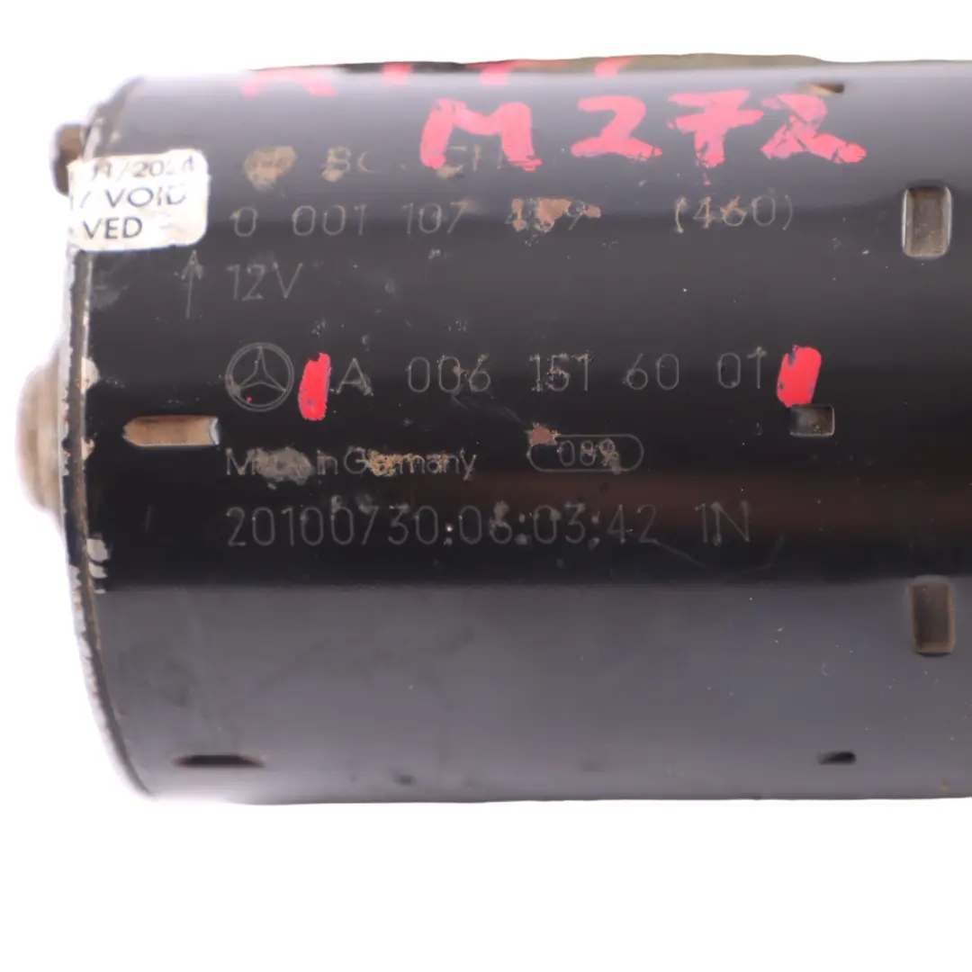 Starter Motor Mercedes R171 W204 W212 M272 Engine Petrol Bosch  - SKU A0061516001 - Part number A0061516001