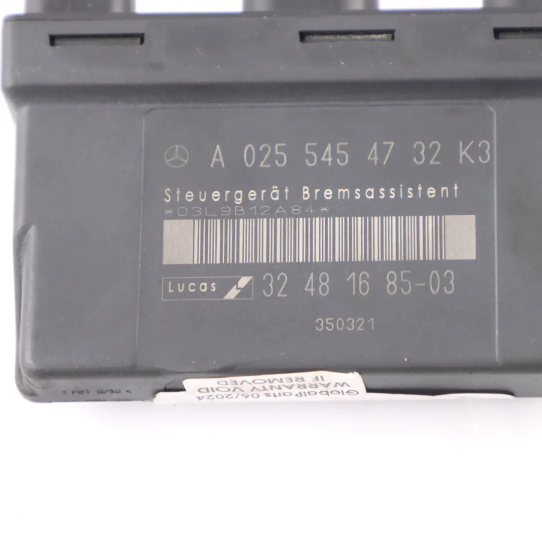 Brake Module Mercedes R170 W202 Brake Power Assist BAS Control Unit to with Part number A0255454732 Brake Module Mercedes R170 W202 Brake Power Assist BAS Control Unit - SKU A0255454732 - Part number A0255454732