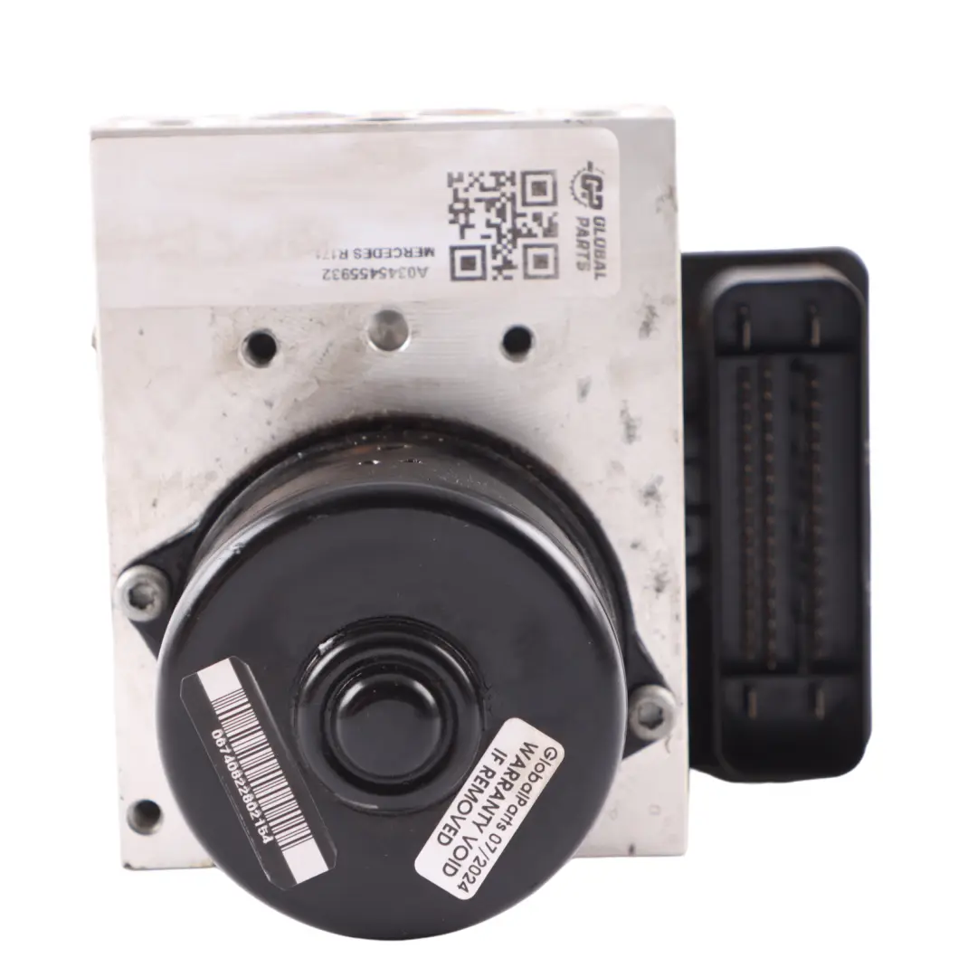 ABS Unit Hydro Brake Pump Control Module to Mercedes R171 with Part number A0345455932 Mercedes R171 ABS Unit Hydro Brake Pump Control Module - SKU A0345455932 - Part number A0345455932