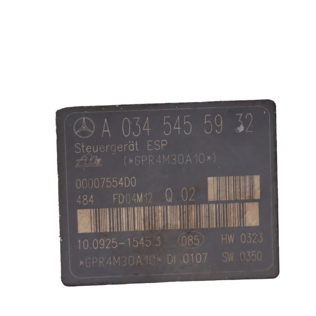 ABS Unit Hydro Brake Pump Control Module to Mercedes R171 with Part number A0345455932 Mercedes R171 ABS Unit Hydro Brake Pump Control Module - SKU A0345455932 - Part number A0345455932