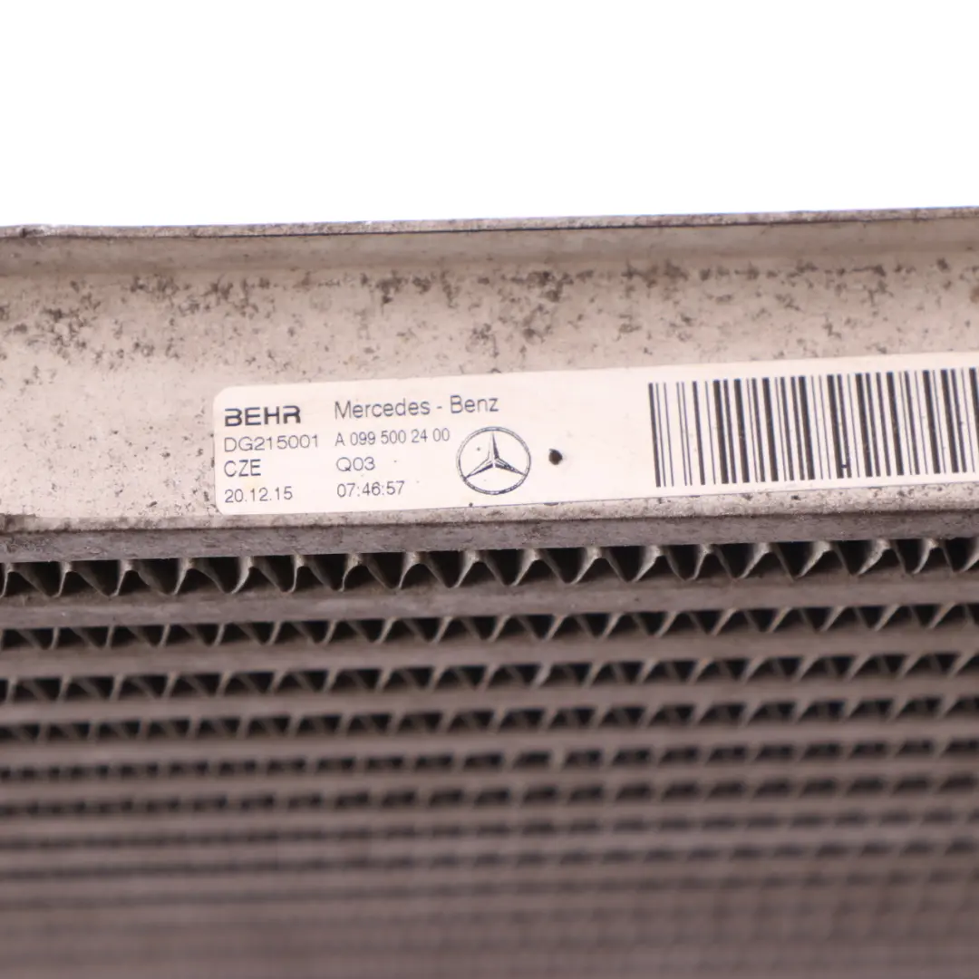 Charge Cooler Radiator to Mercedes W205 Intercooler Air with Part number A0995002400 Mercedes W205 Intercooler Air Charge Cooler Radiator - SKU A0995002400 - Part number A0995002400