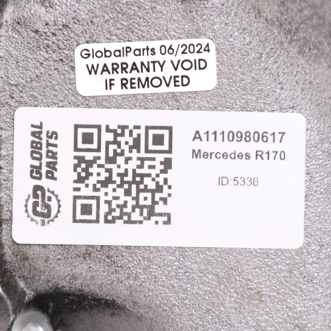 Mercedes SLK R170 Gasolina M111 Carcasa del compresor Admisión aire - SKU A1110980617 - Número de pieza A1110980617