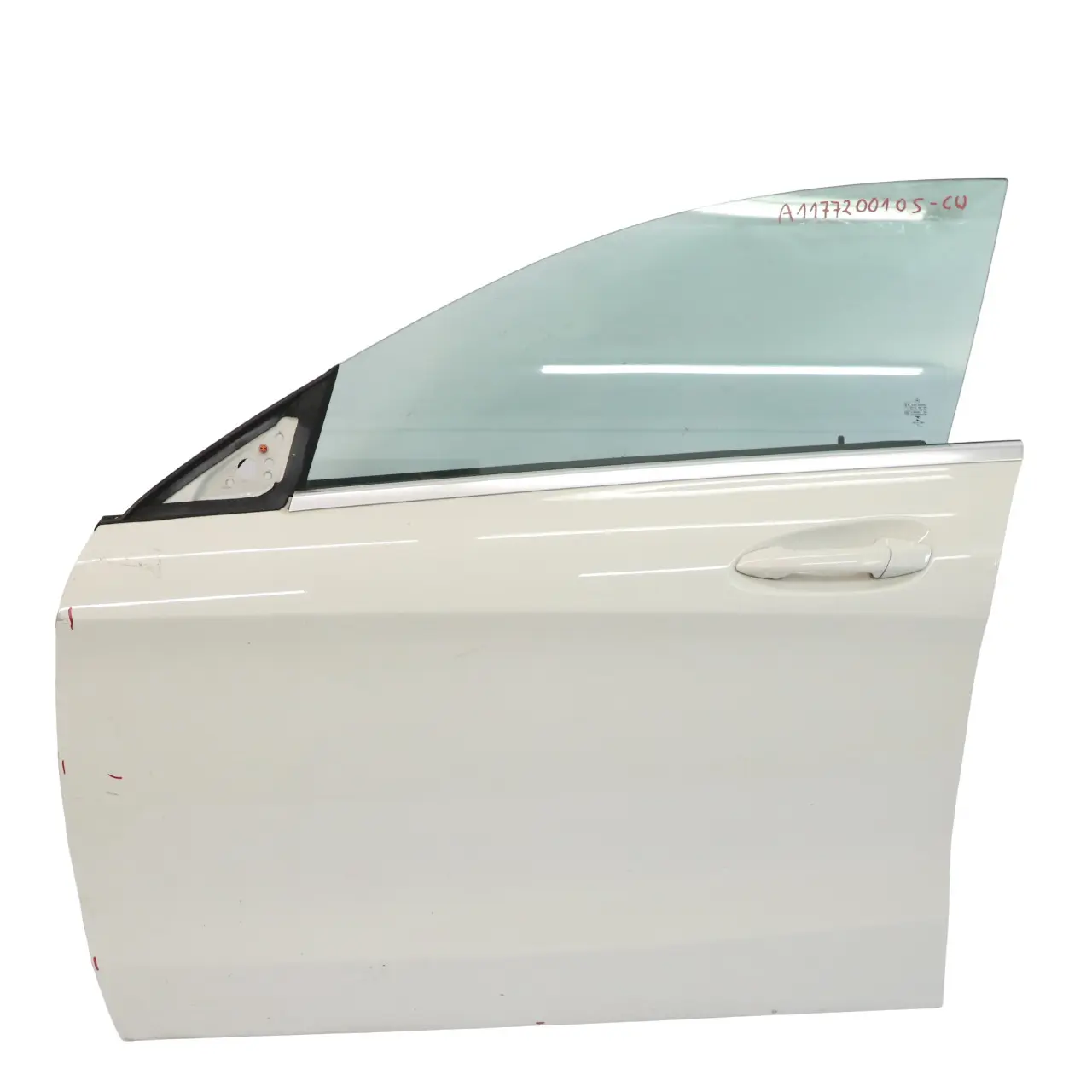 Mercedes C117 Pannello di copertura porta anteriore sinistra Bianco Calcite 650