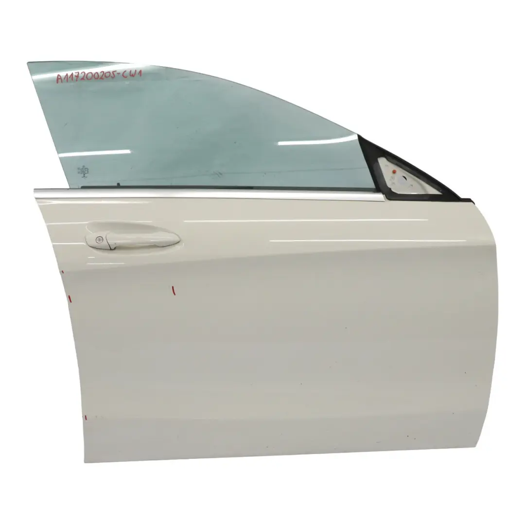 Door Front Right O/S Covering Panel Calcite White - 650 to Mercedes C117 with Part number A1177200205 Mercedes C117 Door Front Right O/S Covering Panel Calcite White - 650 - SKU A1177200205-CW1 - Part number A1177200205