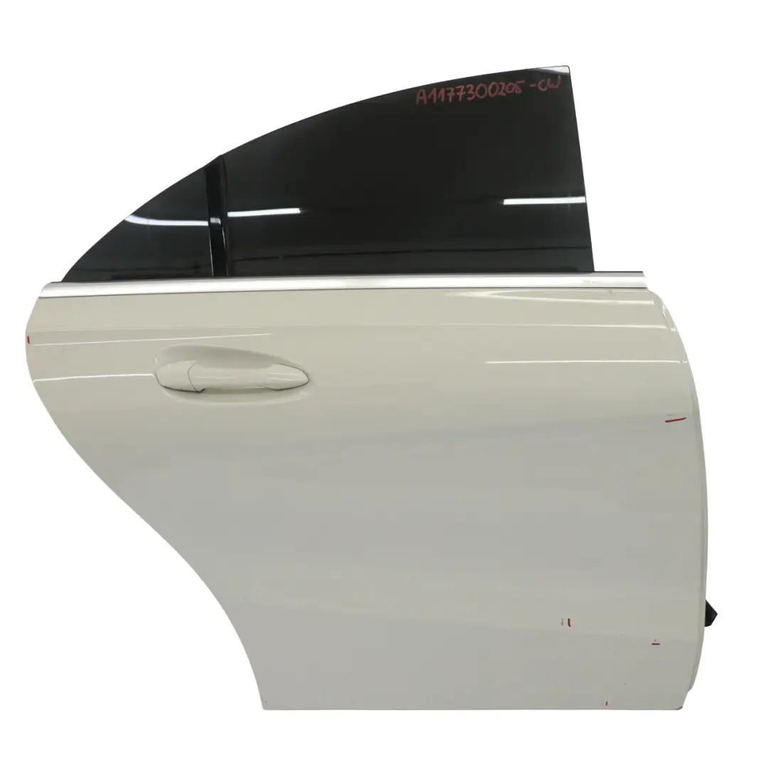 Puerta Trasera Derecha Panel Revestimiento Calcita Blanco - 650 para Mercedes X117 con número de pieza A1177300205 Mercedes X117 Puerta Trasera Derecha Panel Revestimiento Calcita Blanco - 650 - SKU A1177300205-CW - Número de pieza A1177300205
