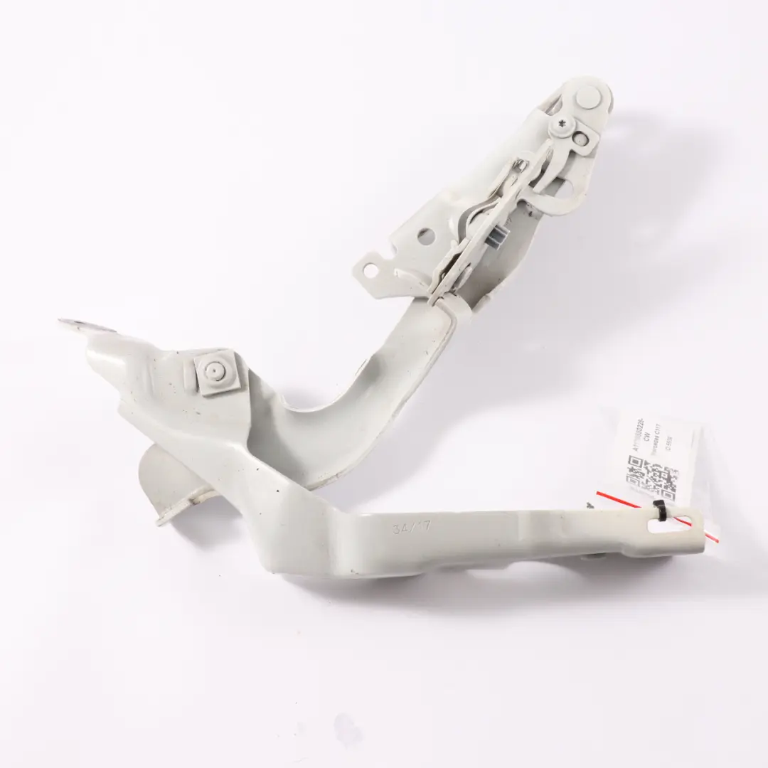 Cerniera cofano anteriore destra Bianco Calcite - 650 per Mercedes CLA C117 con numero di parte A1178800228 Mercedes CLA C117 Cerniera cofano anteriore destra Bianco Calcite - 650 - SKU A1178800228-CW - Numero di parte A1178800228