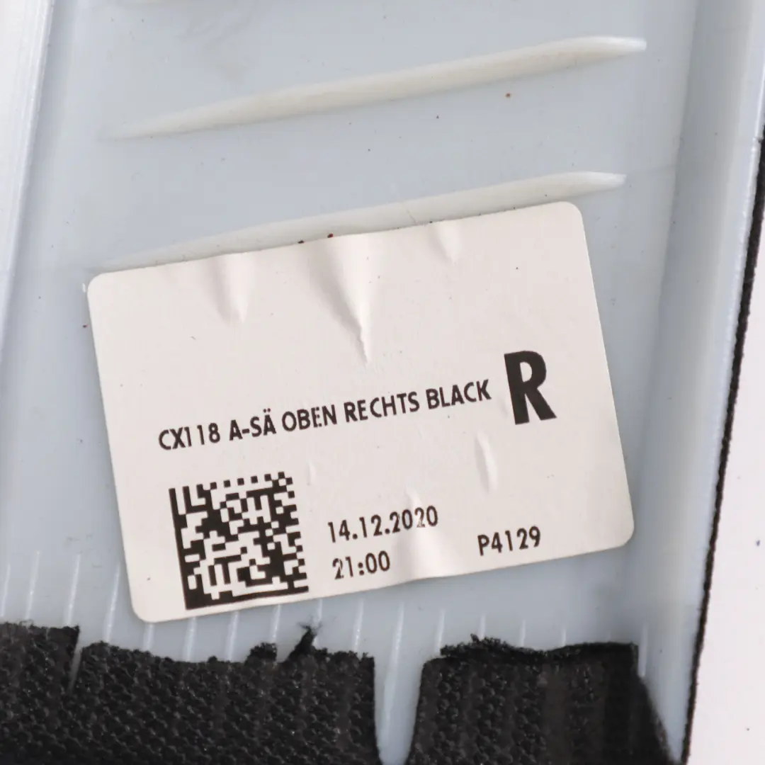 A-Pillar Top Trim Cover Front Right O/S Black to Mercedes CLA C118 with Part number A1186900300 Mercedes CLA C118 A-Pillar Top Trim Cover Front Right O/S Black - SKU A1186900300 - Part number A1186900300